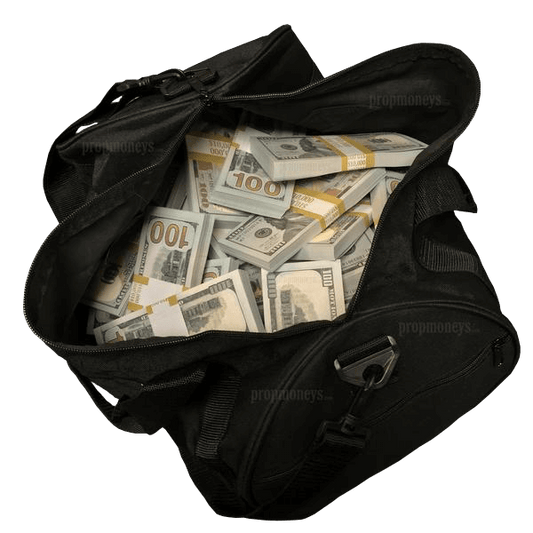 $500,000 Full Print New Series Stacks & Duffel Bag